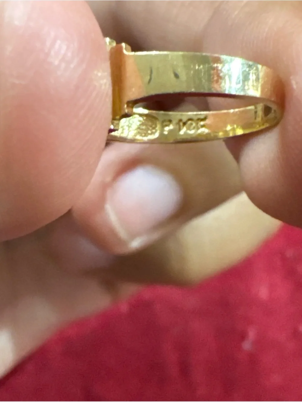 10K Yellow Gold Baby Ring Size 2.5 1.2g Initial Signet Style New